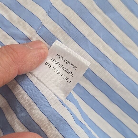 Petersyn striped. Crossover  ruffle cotton top. S - Picture 8 of 10